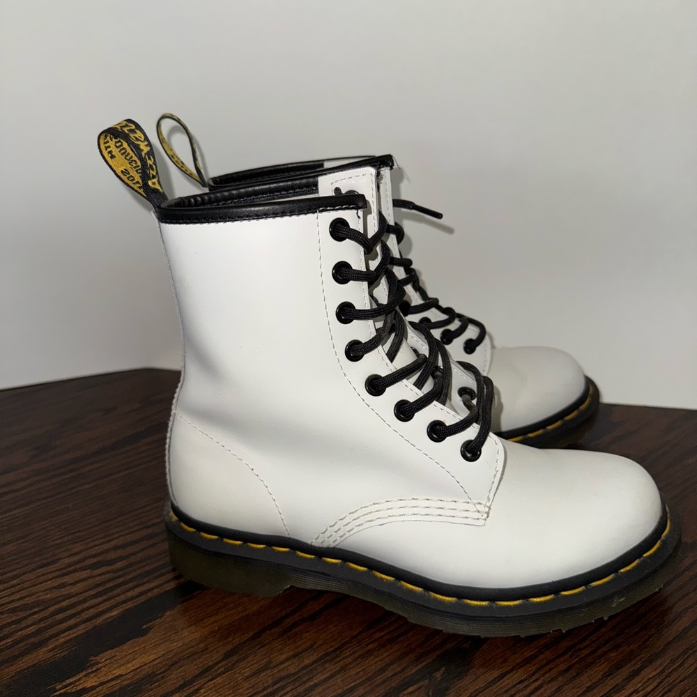 Dr. Martens White Combat Boots